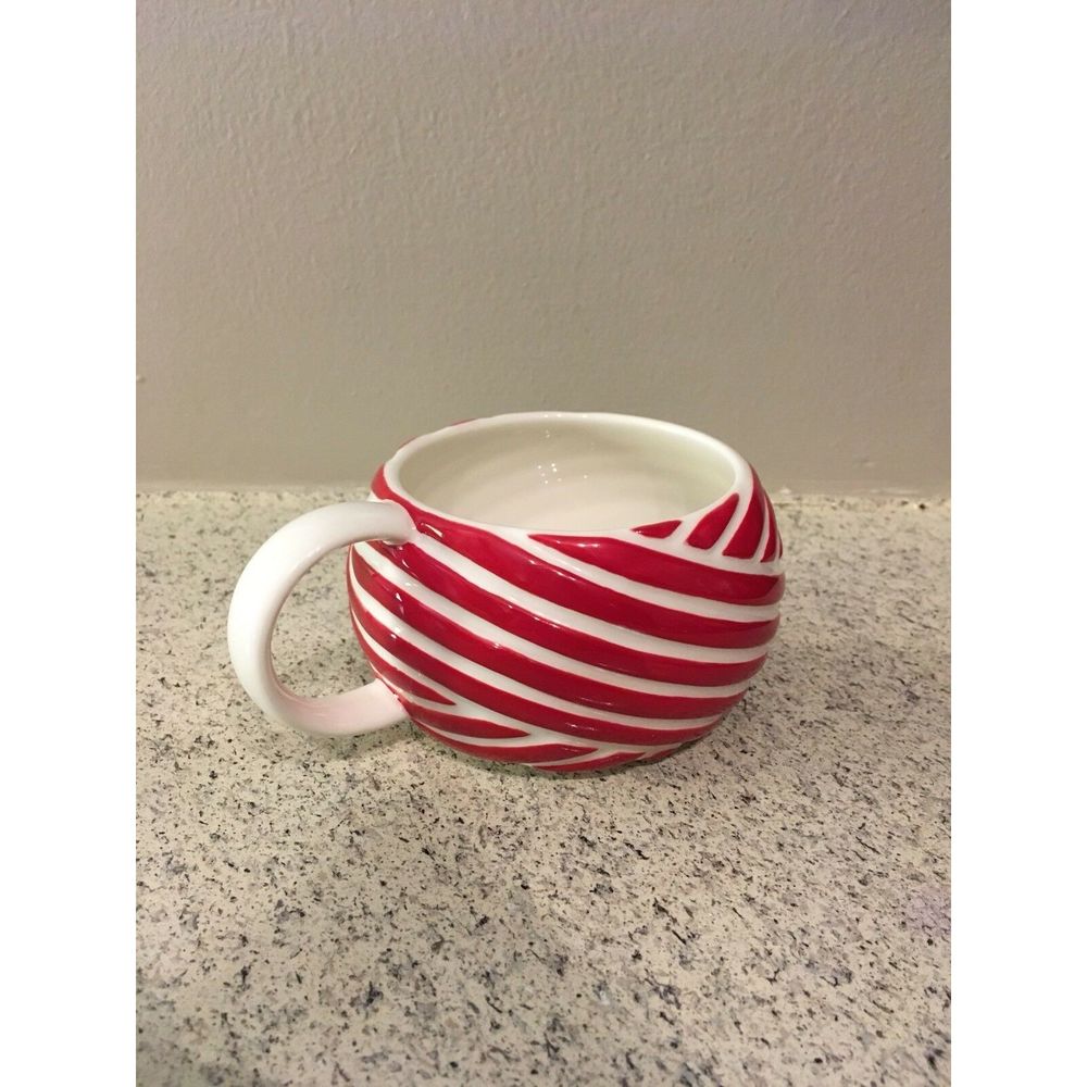 Starbucks Peppermint Candy Cane Striped Coffee Mug
